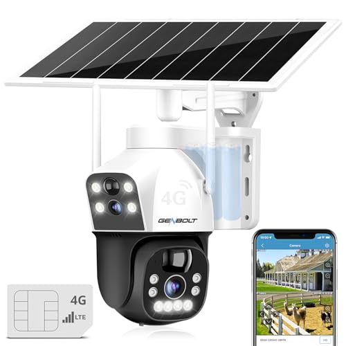 كاميرا Genbolt Solar 4G LTE PTZ مزدوجة اللاسلكي